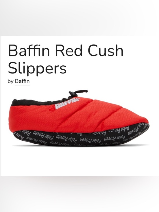 Baffin Shoes - Baffin Unisex Cush Hybrid Slippers Quilted Red Slip-On Sleeping Bag Booties